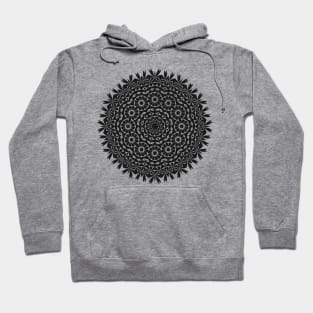 Sacred Leaf Mandala (Black) Hoodie